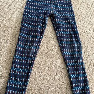 LuLaRoe Kids' Leggings with Blue and Red Arrow Pattern